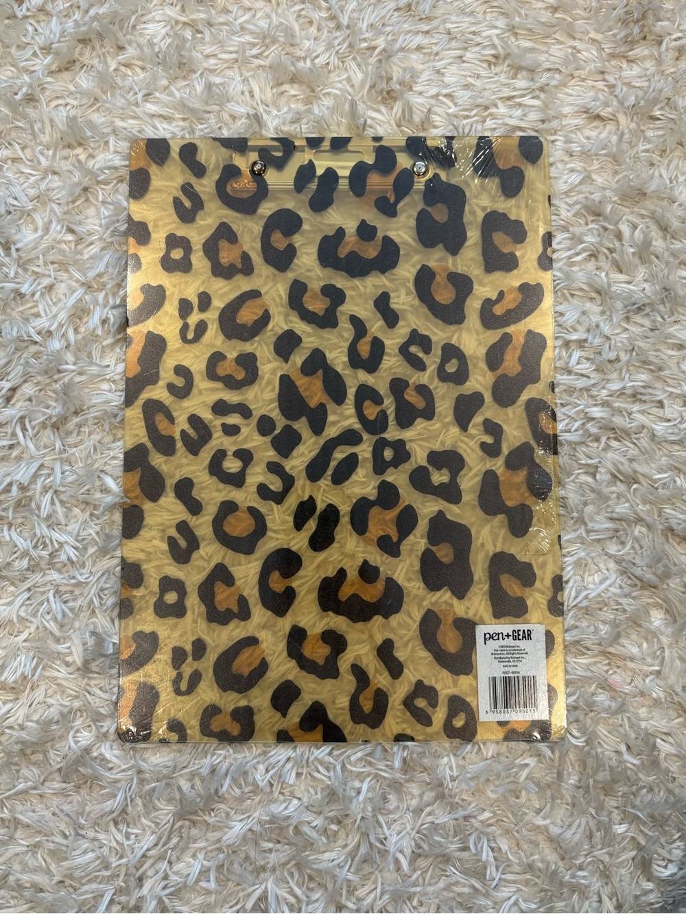 Leopard Print Decorative Clipboard, Black Gold Stylish Cute Office - Picture 3 of 3